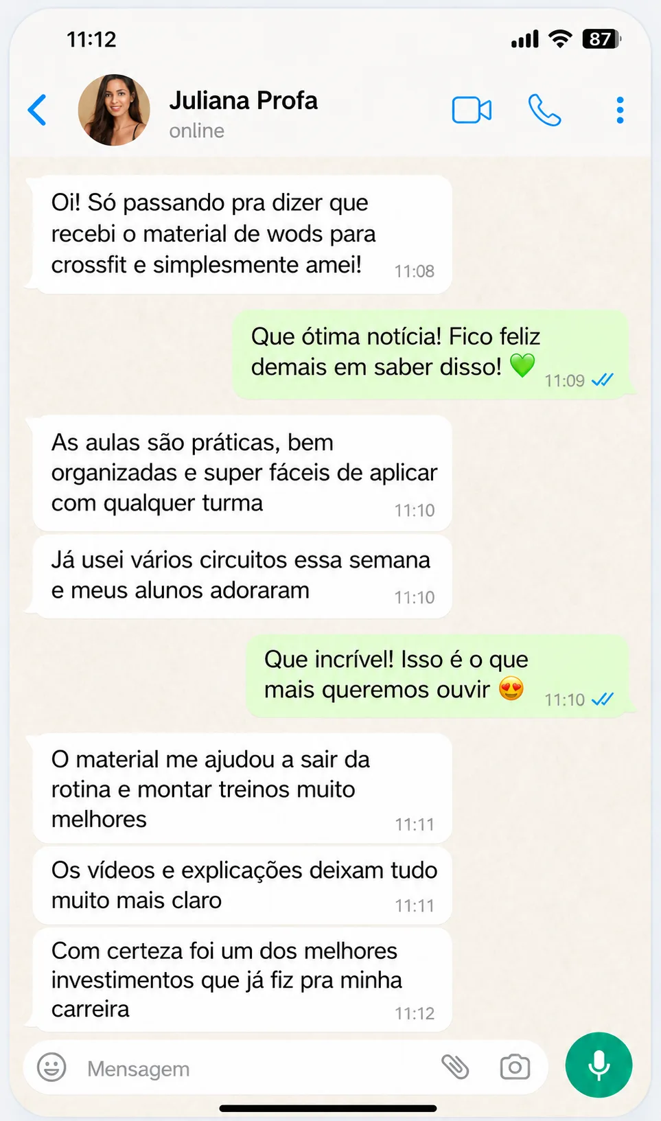 Depoimento de Juliana Profa